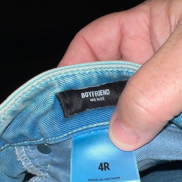 Express Light Blue Boyfriend Jeans size 4 - Picture 6 of 6